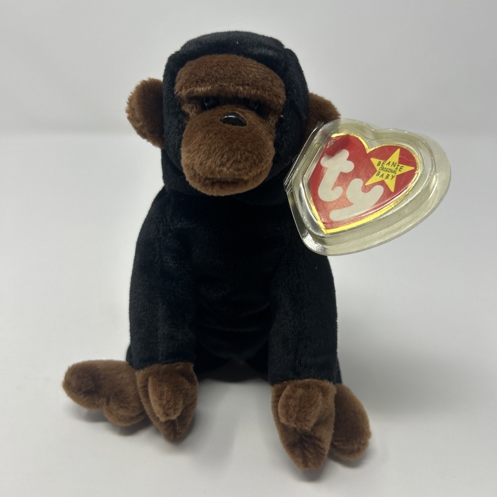 Vintage NWT TY Beanie Baby Congo the Gorilla 1996 W/ Tag Protector